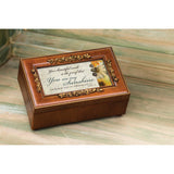 Cottage Garden You are My Sunshine Rich Walnut Finish Jewelry Music Box - Plays Song You are My Sunshine