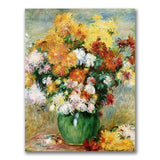 Bouquet Of Chrysanthumums by Pierre Renoir, 24x32-Inch Canvas Wall Art