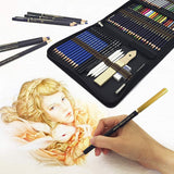 ZZWOND Drawing Pencils for Artists,72 Piece Kit Sketch Pencils and Colored Pencils Art Set - Ideal Gift for Beginners & Pro Artists Drawing Art, Sketching, Shading & Colouring