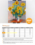 DECORARTS Monet Sunflowers, Claude Monet Art Reproduction, Giclee Canvas Prints Wall Art for Home Décor, 30'' L x24 W