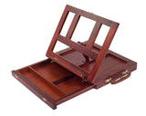 ZagGit Desktop Adjustable Mahogany Wood Art and Book Easel - Light Weight, Sturdy with Storage Drawer