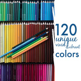 120 Colored Pencils Set, Numbered, with Metal Box - 120 Coloring Pencils for Adult Coloring Books - Colored Pencils for Adults and for Kids, Gift for Artists - Color Pencil Set, School Art Supplies