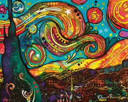 Culturenik Dean Russo Van Gogh Starry Night Modern Art Decorative Poster Print, Unframed 16x20