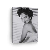 Dorothy Dandridge with Beautiful Smile Black and White Wall Art Canvas Print Beautiful African American Icon Artwork Home Decor Wall Decor Stretched Ready to Hang-%100 Handmade in The USA - 22x15