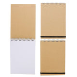 Paper Junkie 3-Pack Spiral Blank Sketchbook Paper Notebook Travel Journal Diary, 20 Sheets Each, 6.5 x 9 Inches