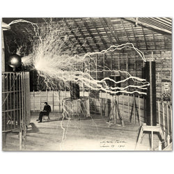 Lone Star Art Nikola Tesla's Lightning Equipment - 11x14 Unframed Print