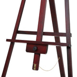 MEEDEN Lyre Easel Tripod Easel for Display and Painting, Sturdy A-Frame Design, Adjustable Rear Support Display Easel, Solid Beechwood Easel, Holds Canvas up to 43 inch, Rosewood Finish