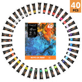 Magicfly Oil Paint Set, 40 Tube (18ml/0.6oz) Including Classic, Gold, Silver Colors, Rich Vibrant & Non-Toxic Pigments for Beginners, Professional Artist, Hobby Painters, Ideal for Canvas Painting