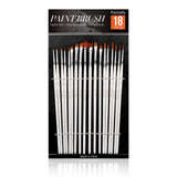 Detail Paint Brush Set - 18 Small Enamel Miniature Brushes for Fine Detailing & Art Painting - Acrylic, Watercolor, Gouache, Oil - Model, Face, Airplane Kits, Warhammer 40k, Rock Painting