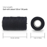 Weaving Needle Combo Deal 3Pcs Black Thread with 10pcs Needle for Making Wig Sewing Hair Weft Hair Weave Extension (Big Medium and Small C Shape Curved Needle with J I Needle) (3 Thread + 10Needle)