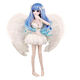 EVA BJD 22 inch 1/3 White Angel Fairy Girl + Feather Wing Ball Joint Doll BJD SD Dolls Gift Toy Handmade Makeup Full Set