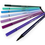 STABILO Pen 68 Fibre Tip Fineliner - 1.0mm - Narwhal Set - Wallet of 8 Assorted Colours