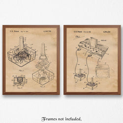 Vintage Atari Video Games Patent Art Poster Prints, Set of 2 (8x10) Unframed Photos, Great Wall Art Decor Gifts Under 15 for Home, Office, Garage, Studio, Shop, Student, Teacher, Gaming Fan
