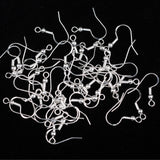 925 Sterling Silver Earring Hooks French Wire Hooks Fish Hook Earrings Jewelry Findings Parts DIY Making, 40pcs/20 Pairs