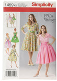 Simplicity 1459 Vintage Fashion 1950's Women's Dress Sewing Pattern, Sizes 8-16