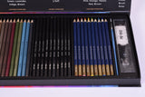 Sela Art-54 Pcs professional Art Pencil Set! Great For Drawing and Coloring. All in one: colored, watercolor, charcoal, metallic, sketch pencils + 4 accessories: brush, sharpener, eraser, and ruler !