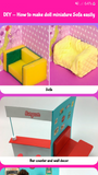 How to make doll furniture easily at home - dollhouse miniatures diy