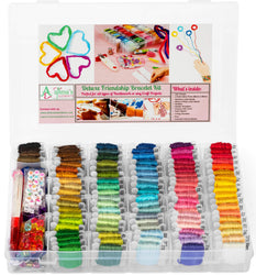 Premium DIY Friendship Bracelet String Kit Embroidery Thread and Accessories - Colors are Coded Embroidery Floss - Cross Stitch, String, Thread Craft Supplies - Perfect Gift for Girls 7 to 12