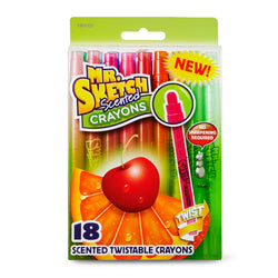 Mr. Sketch 1951331  Scented Twistable Crayons, Assorted Colors, 18-Count