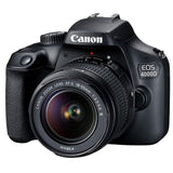 Canon EOS 4000D / Rebel T100 DSLR Camera w/Canon EF-S 18-55mm F/3.5-5.6 III Zoom Lens + Case + 32GB SD Card (15pc Bundle)