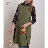 Simplicity 8230 Women's Reversible Apron Dress Sewing Pattern, 2 Styles, Sizes XS-XL