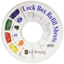 Jack Richeson Lock Box Palette System Disposable Liner Refills, White, Pack of 40