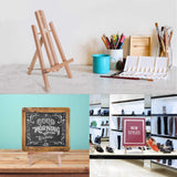 U.S. Art Supply 11" Small Tabletop Display Stand A-Frame Artist Easel - Beechwood Tripod, Painting Party Easel, Kids Students Classroom Table School Desktop - Portable Canvas Photo Picture Sign Holder