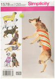 Simplicity 1578 Dog Jacket and Clothing Sewing Patterns, Medium