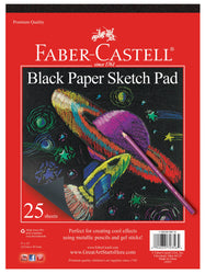 Faber-Castell Black Paper Pad - 25 Sheets of 9" x 12" Paper