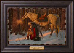 12168 - The Prayer at Valley Forge - 12 x 17 Textured Litho, Black w/gold frame