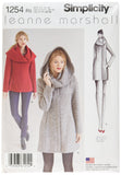 Simplicity 1254 Women's Lined Coat or Jacket Sewing Pattern by Leanne Marshall, Sizes 14-22