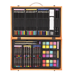 Darice 80-Piece Deluxe Art Set - Art Supplies for Drawing, Painting and More in a Compact, Portable Case - Makes a Great Gift for Beginner and Serious Artists