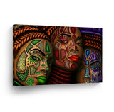 SmileArtDesign Three African Women Stylish Make up Modern Art Painting Canvas Print Decorive Wall Art African Art Home Decor Stretched Ready to Hang -%100 Handmade in The USA - 30x40