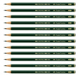 Faber-Castell pencils, Castell 9000 Artist graphite 6B pencils for sketch, drawing, shading, art supplies - box of 12