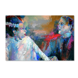 Frankenstein and His Wife by Richard Wallich, 22x32-Inch Canvas Wall Art
