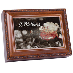 Cottage Garden A Mother's Love Bereavement Memory Rich Woodgrain Finish Jewelry Music Box - Plays Song Amazing Grace