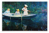 Monet Wall Art Collection Women Fishing by Claude Monet Canvas Prints Wrapped Gallery Wall Art | Stretched and Framed Ready to Hang 24X32