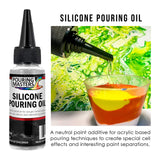 U.S. Art Supply Silicone Pouring Oil - 2-Ounce - 100% Silicone for Dramatic Cell Creation in Acrylic Paint