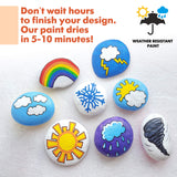 Rock Painting Kit Art Set - Rock Painting Supplies with 10 Smooth Rocks for Painting, Waterproof Acrylic Paint, Rock Art Supplies for Kids Crafts & Adult Craft Kit for Hide and Seek or Kindness Rocks