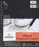 Canson 9-Inch by 12-Inch Universal Sketch Book, 100-Sheet, 2-Pack