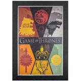 Officially Licensed Game of Thrones Siglis Framed Wall Art (19" H x 13" L)