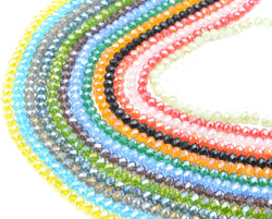 Catotrem 8mm Briollete Rondelle Crystal Glass Beads Faceted Crystal Beads for Jewelry Making Assorted Color(1020pcs)