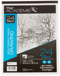 Mead Académie Drawing Pad, 24 Sheets, 9 x 12 Inch Sheet Size (54050)