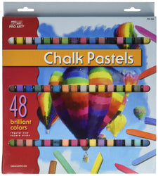 48 Soft Drawing Chalk Pastels in Brilliant Assorted Colors