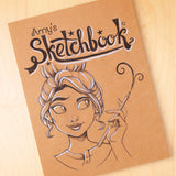 Kraft Cover Drawing Sketchbook and Notebook - w/Blank Cover Plain Sketch Paper 120 GSM Thick, 8" x 11" 2Pack
