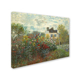 The Artist's Garden in Argenteuil Artwork by Claude Monet, 35 by 47-Inch Canvas Wall Art