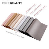 SHUANGART Vivid Shiny Pearl Faux Leather Sheets for Earrings Bows Jewelry Making,A4 Size/21x30cm Litchi Metallic Synthetic Vinyl Crafts Fabric,8x12 inch (Metallic,10 pcs)