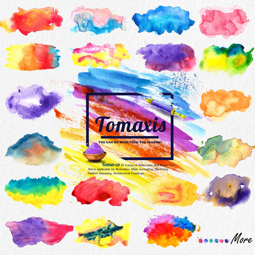  Tomaxis Watercolor Brush Pens Art Markers, Art