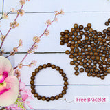 300 PCS Wooden Beads for Jewelry Making Adults, 8mm Dark Brown Assorted African Beads, Macrame Supplies Round Beads, Craft Wood Beads for Bracelets and Necklace Jewelry, Free Stretch Beaded Bracelet