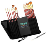 Paint Brush Set W/Carrying Case-Organizer - 15 + 1 Professional Grade Wood Paintbrush Kit Perfect for Watercolor, Oil, Inking, Face, Creative Painting Art Brushes & Craft Supplies for Artists